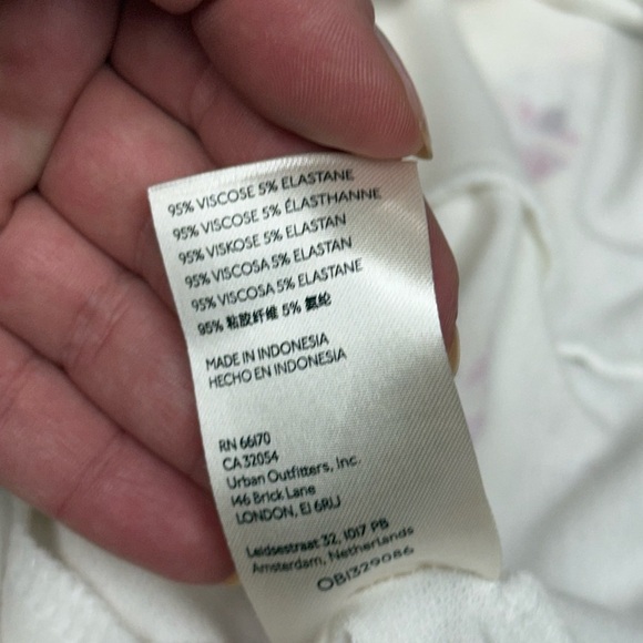 Free People Winter Sun Floral Tunic White Pink Small Oversized - Picture 8 of 12